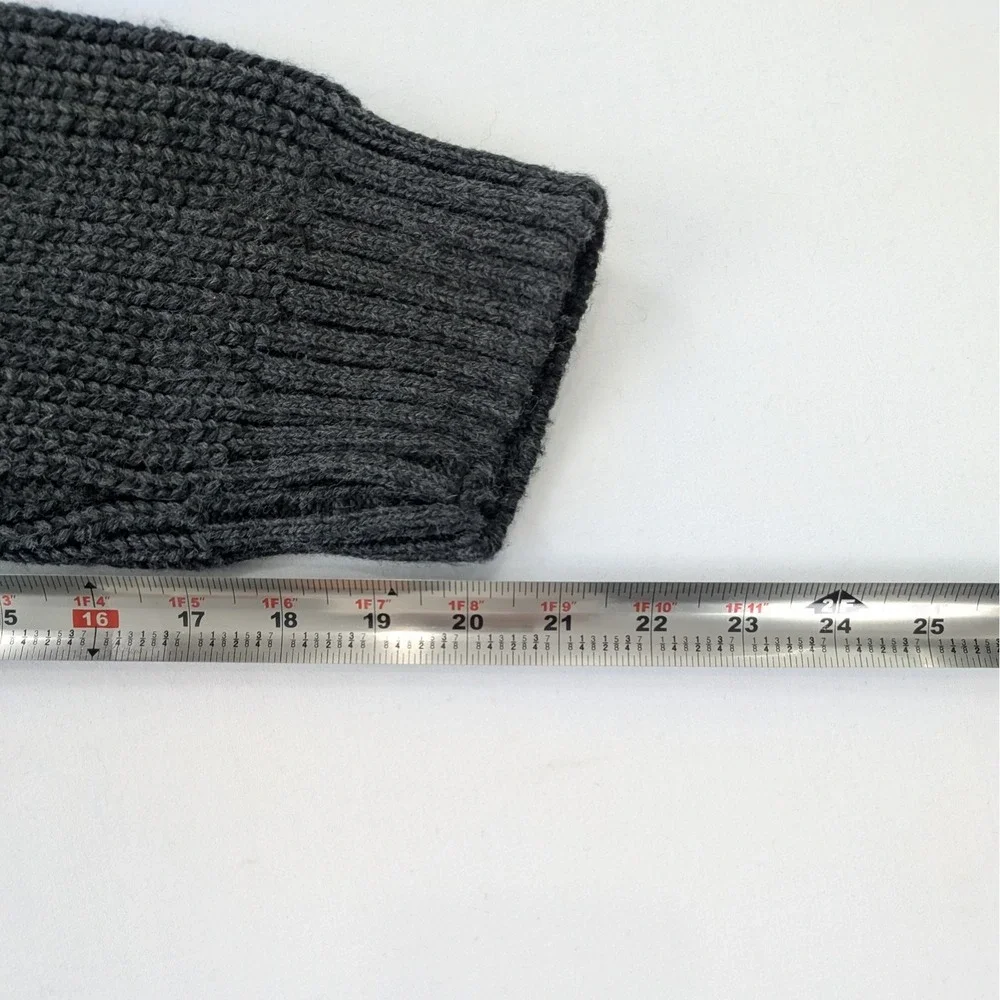 Leif Nelson Chunky Knit Funnel Neck Sweater Gray 3X